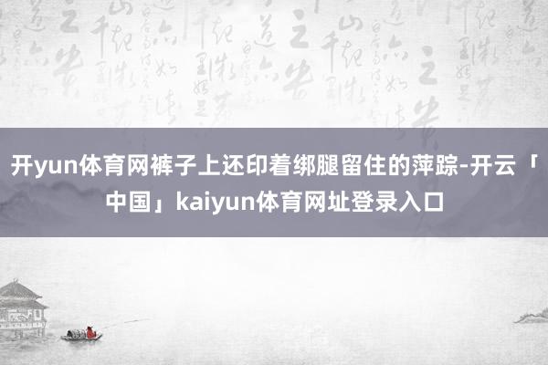 开yun体育网裤子上还印着绑腿留住的萍踪-开云「中国」kaiyun体育网址登录入口